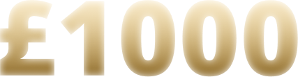 £1000 written in gold